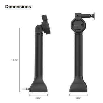RAM-GDS-DOCKL-D11-14-U5E:RAM-GDS-DOCKL-D11-14-U5E_4:GDS Uni-Conn™ Powered 14" Locking Pedestal Dock with PoE