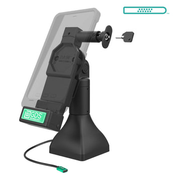 RAM-GDS-DOCKL-D11-7-U4C:RAM-GDS-DOCKL-D11-7-U4C_2:GDS Uni-Conn™ 7" Locking Pedestal Dock with USB-C