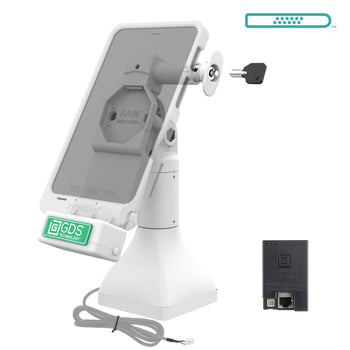 RAM-GDS-DOCKL-D11-7-U4E-GRY:RAM-GDS-DOCKL-D11-7-U4E-GRY_2:GDS Uni-Conn™ 7" Locking Pedestal Dock with PoE - Gray