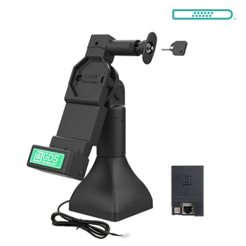 RAM-GDS-DOCKL-D11-7-U4E:RAM-GDS-DOCKL-D11-7-U4E_1:GDS Uni-Conn™ 7" Locking Pedestal Dock with PoE