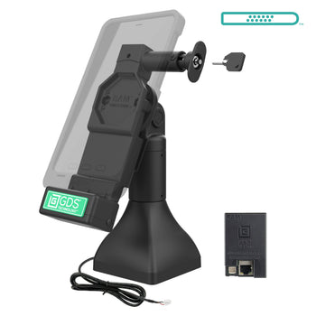 RAM-GDS-DOCKL-D11-7-U4E:RAM-GDS-DOCKL-D11-7-U4E_2:GDS Uni-Conn™ 7" Locking Pedestal Dock with PoE