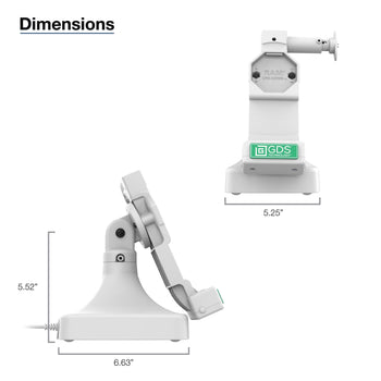 RAM-GDS-DOCKL-D14-U4E-2A-GRY:RAM-GDS-DOCKL-D14-U4E-2A-GRY_7:GDS Uni-Conn™ Locking Tilt & Swivel Dock with PoE + Data - Gray