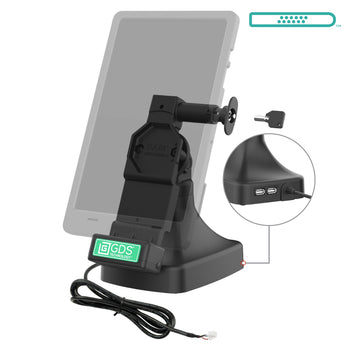 RAM-GDS-DOCKL-D14-U4E-2A:RAM-GDS-DOCKL-D14-U4E-2A_2:GDS Uni-Conn™ Locking Tilt & Swivel Dock with PoE + Data