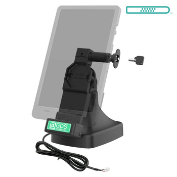 RAM-GDS-DOCKL-D14-U4E:RAM-GDS-DOCKL-D14-U4E_2:GDS Uni-Conn™ Locking Tilt & Swivel Dock with PoE