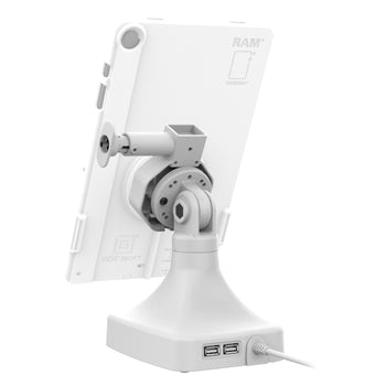 RAM-GDS-DOCKL-D14-U5C-2A-GRY:RAM-GDS-DOCKL-D14-U5C-2A-GRY_4:GDS Uni-Conn™ Powered Locking Tilt & Swivel Dock with USB-C + Data Gray
