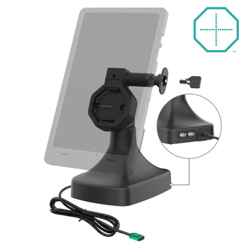 RAM-GDS-DOCKL-D14-U5C-2A:RAM-GDS-DOCKL-D14-U5C-2A_2:GDS Uni-Conn™ Powered Locking Tilt & Swivel Dock with USB-C + Data
