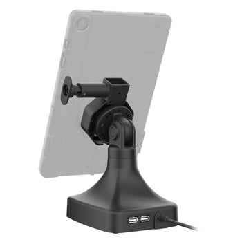 RAM-GDS-DOCKL-D14-U5C-2A:RAM-GDS-DOCKL-D14-U5C-2A_4:GDS Uni-Conn™ Powered Locking Tilt & Swivel Dock with USB-C + Data