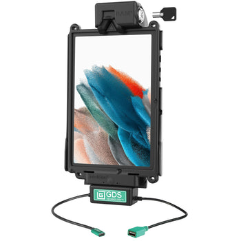 RAM-GDS-DOCKL-SAM83CDU:RAM-GDS-DOCKL-SAM83CDU_1:Locking GDS Tough-Dock™ + Single USB-A for Samsung Tab A8 10.5" SM-X200
