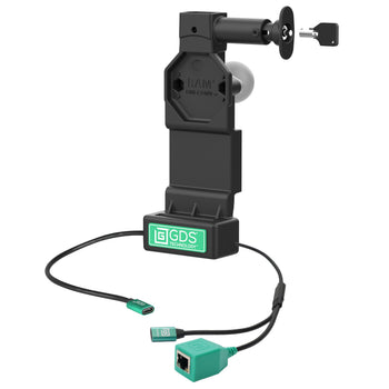 RAM-GDS-DOCKL-U4CP-RJ45CU:RAM-GDS-DOCKL-U4CP-RJ45CU_1:GDS® Uni-Conn™ Locking Dock + USB-C & RJ45 with Release Button