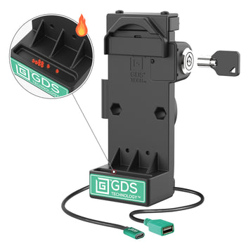 RAM-GDS-DOCKL-V12-U1CPDHU:RAM-GDS-DOCKL-V12-U1CPDHU_1:GDS Uni-Conn™ Locking Spring Loaded Power + USB-A Dock - Heated Pins