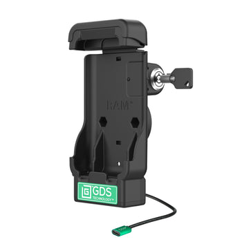 RAM-GDS-DOCKL-V15-AP4850U:RAM-GDS-DOCKL-V15-AP4850U_2:GDS Powered Locking Dock for iPhone 16 & 16 Pro with IntelliSkin