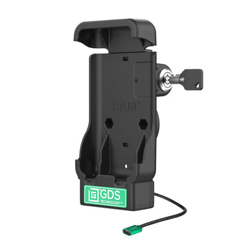 RAM-GDS-DOCKL-V15-BU:RAM-GDS-DOCKL-V15-BU_1:GDS Powered Locking Vehicle Dock for Handhelds with IntelliSkin