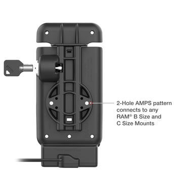 RAM-GDS-DOCKL-V15-SAM103U:RAM-GDS-DOCKL-V15-SAM103U_4:GDS Locking Vehicle Dock for Samsung Galaxy S25 Ultra with IntelliSkin