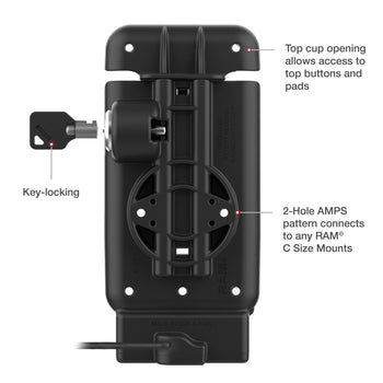 RAM-GDS-DOCKL-V15-ZE37U:RAM-GDS-DOCKL-V15-ZE37U_4:GDS Vehicle Dock for Zebra EM45 with IntelliSkin