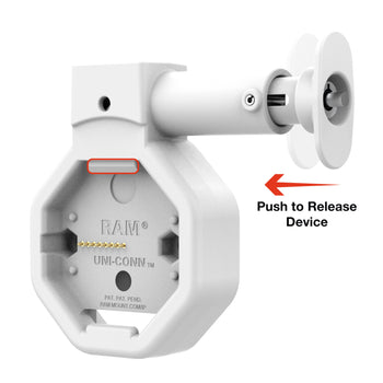 RAM-GDS-DOCKL-W5-U5-POEU-GRY:RAM-GDS-DOCKL-W5-U5-POEU-GRY_3:GDS Uni-Conn™ Powered Locking Wall Dock with PoE - Gray
