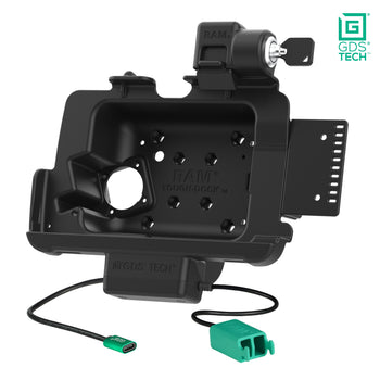 RAM-GDS-DOCKL-ZE20PD2U:RAM-GDS-DOCKL-ZE20PD2U_2:Locking GDS Dock + Dual USB for Zebra ET401 & ET4x 8" with IntelliSkin