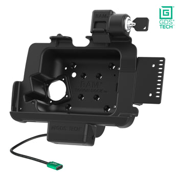 RAM-GDS-DOCKL-ZE20PU:RAM-GDS-DOCKL-ZE20PU_2:Locking GDS Powered Dock for Zebra ET401 & ET4x 8" with IntelliSkin