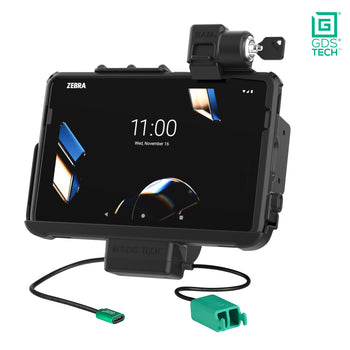 RAM-GDS-DOCKL-ZE21PD2U:RAM-GDS-DOCKL-ZE21PD2U_1:Locking GDS Dock + Dual USB for Zebra ET401 10" with IntelliSkin