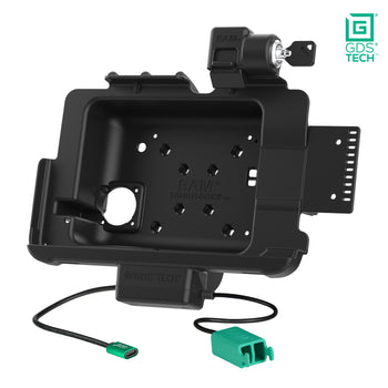RAM-GDS-DOCKL-ZE21PD2U:RAM-GDS-DOCKL-ZE21PD2U_2:Locking GDS Dock + Dual USB for Zebra ET401 10" with IntelliSkin