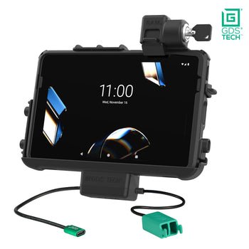 RAM-GDS-DOCKL-ZE47PD2U:RAM-GDS-DOCKL-ZE47PD2U_1:Locking GDS Thin-Dock + Dual USB for Zebra ET401 10" with IntelliSkin