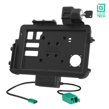 RAM-GDS-DOCKL-ZE47PD2U:RAM-GDS-DOCKL-ZE47PD2U_2:Locking GDS Thin-Dock + Dual USB for Zebra ET401 10" with IntelliSkin