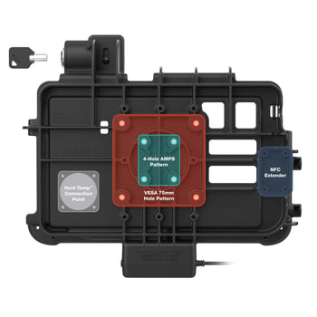 RAM-GDS-DOCKL-ZE47PU:RAM-GDS-DOCKL-ZE47PU_3:Locking GDS® Thin-Dock™ for Zebra ET401 & ET4x 10" with IntelliSkin®
