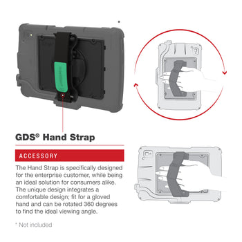 RAM-GDS-HS2-ZE21U:RAM-GDS-HS2-ZE21U_3:GDS® Hand Strap Accessory for Zebra ET4x 10” Enterprise Tablet
