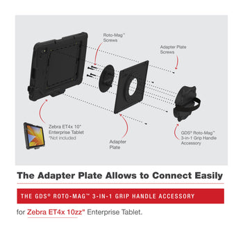 RAM-GDS-ROTO2-ZE21U:RAM-GDS-ROTO2-ZE21U_4:GDS Roto-Mag™ 3-in-1 Grip Handle Accessory for Zebra ET4x 10” Tablet