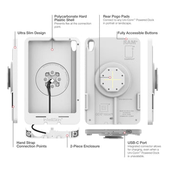RAM-GDS-SKIN-AP36-TCB-GRY:RAM-GDS-SKIN-AP36-TCB-GRY_5:IntelliSkin Thin-Case™ for iPad mini 6 & A17 Pro (Rear Pogo Pads) Gray