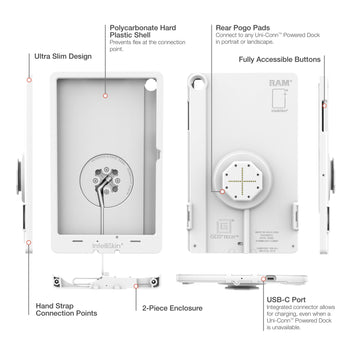 RAM-GDS-SKIN-SAM88-TCB-GRY-1:RAM-GDS-SKIN-SAM88-TCB-GRY-1_5:IntelliSkin Thin-Case™ for Samsung Tab A11+ (Rear Pogo Pads) - Gray