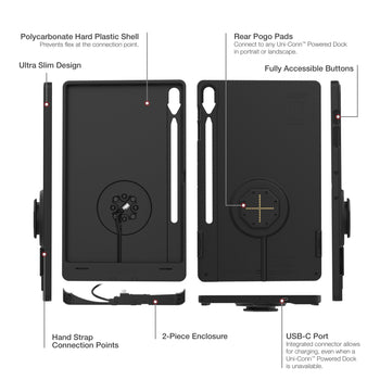RAM-GDS-SKIN-SAM96-TCB:RAM-GDS-SKIN-SAM96-TCB_5:IntelliSkin Thin-Case™ for Samsung Tab S10+, S9+ & S9 FE+ (Rear Pads)