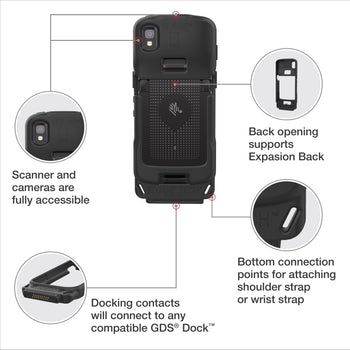 RAM-GDS-SKIN-ZE24:RAM-GDS-SKIN-ZE24_5:IntelliSkin for Zebra TC22/27