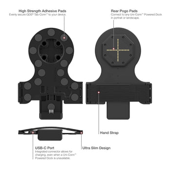 RAM-GDS-TABC-F1B:RAM-GDS-TABC-F1B_5:GDS Tab-Conn™ for Folio Style Cases (Rear Pogo Pads)