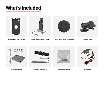 RAM-GDS-U1-SAM95-KIT4:RAM-GDS-U1-SAM95-KIT4_4:GDS Uni-Conn™ Klein VALOR PTT Vehicle Bundle for Samsung Tab A9