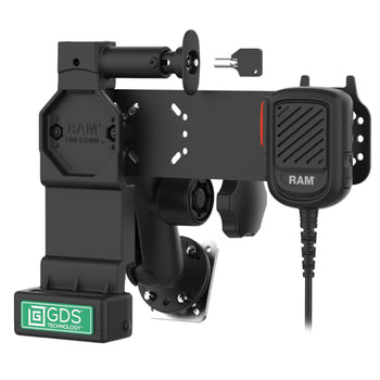 RAM-GDS-U4L-RSM-A04:RAM-GDS-U4L-RSM-A04_1:GDS Uni-Conn™ Locking PTT Remote Speaker Mic Bundle for ESChat & Zello
