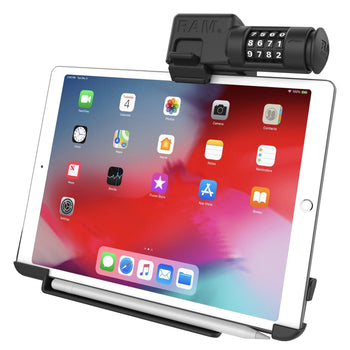 RAM-HOL-AP23CLU:RAM-HOL-AP23CLU_1:RAM EZ-Roll'r™ Combo Locking Holder for iPad Pro 11" & Air 4