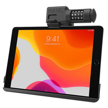 RAM-HOL-AP31CLU:RAM-HOL-AP31CLU_1:RAM EZ-Roll'r™ Combo Locking Holder for iPad 7th-9th Gen & Air 3