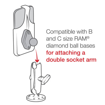RAM-HOL-AP35U:RAM-HOL-AP35U_6:RAM Form-Fit Cradle for Apple iPhone 12 Pro Max & 13 Pro Max