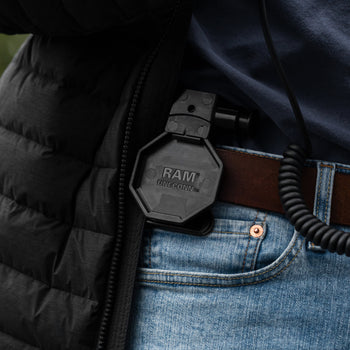 RAM-HOL-BC-U1U:RAM-HOL-BC-U1U_4:RAM Belt Clip Holder with Release Button for GDS Uni-Conn™ Button