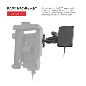 RAM-HOL-GE3NU:RAM-HOL-GE3NU_4:RAM Form-Fit Holder for Getac ZX70 - NFC Extender Compatible