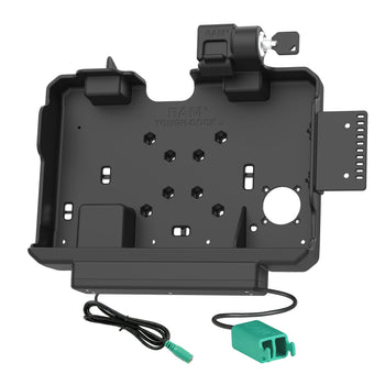 RAM-HOL-GE4PD2KLU:RAM-HOL-GE4PD2KLU_2:RAM Locking Power + Dual USB Data Dock for Getac ZX10