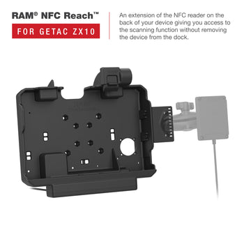 RAM-HOL-GE4PD2U:RAM-HOL-GE4PD2U_6:RAM Power + Dual USB Data Dock for Getac ZX10