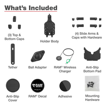 RAM-HOL-PD5B-W2MU:RAM-HOL-PD5B-W2MU_6:RAM Quick-Grip™ Pro with Ball & Qi2 15W Wireless Charger