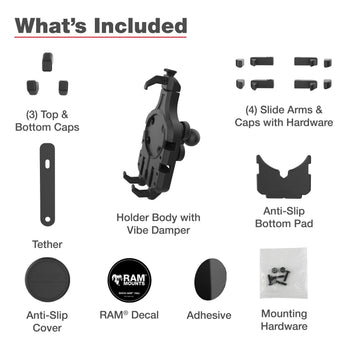 RAM-HOL-PD5BVU:RAM-HOL-PD5BVU_6:RAM Quick-Grip™ Pro Phone Holder with Ball & Vibration Damper