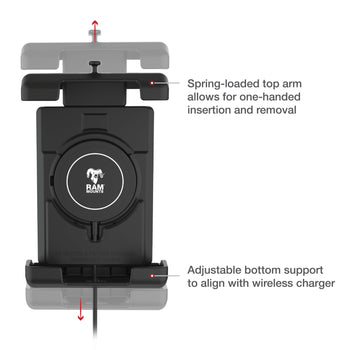 RAM-HOL-PD7B-W2MU:RAM-HOL-PD7B-W2MU_4:RAM Quick-Grip™ Pro XL with Ball & Qi2 15W Wireless Charger