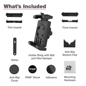 RAM-HOL-PD7BVU:RAM-HOL-PD7BVU_7:RAM Quick-Grip™ Pro XL Phone Holder with Ball & Vibration Damper