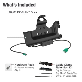RAM-HOL-SAM52CP-1AU:RAM-HOL-SAM52CP-1AU_3:RAM EZ-Roll'r™ Power & Data Dock for Tab Active5 Pro & 4 Pro