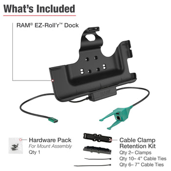 RAM-HOL-SAM52CP-RJ45AU:RAM-HOL-SAM52CP-RJ45AU_5:RAM USB-C Powered Dock + USB-A & RJ45 Data for Tab Active5 Pro & 4 Pro