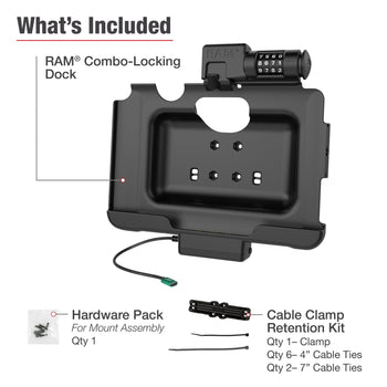 RAM-HOL-SAM57CPCLU:RAM-HOL-SAM57CPCLU_6:RAM Combo-Locking USB-C Dock for Tab Active5 Pro & 4 Pro