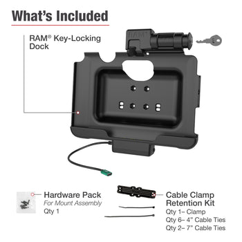 RAM-HOL-SAM57CPKLU:RAM-HOL-SAM57CPKLU_6:RAM Key-Locking USB-C Powered Dock for Tab Active5 Pro & 4 Pro